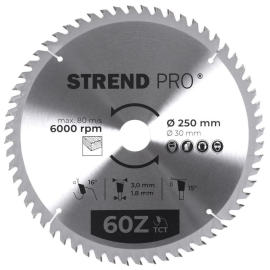 Strend Pro Kotúč TCT 250x3.0x30/20 mm 60T, na drevo