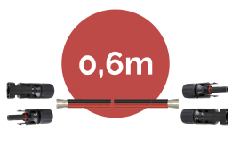 Viking Solárny nabíjací kábel s koncovkami MC4 - MC4 0,6m
