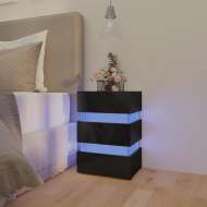 vidaXL LED nočný stolík lesklý čierny 45x35x67 cm drevotrieska - cena, porovnanie