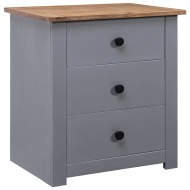 vidaXL Nočný stolík sivý 46x40x57 cm borovicové drevo Panama - cena, porovnanie