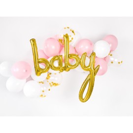 Party Deco Fóliový balón - Baby, zlatý 73cm