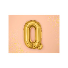 Party Deco Fóliový balón - zlatý - písmeno, 35 cm Q
