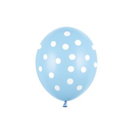Party Deco Balón - Bodkovaný - pastelový, 30cm (6ks) Svetlo modrá
