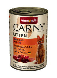 Animonda Carny Kitten hovädzie + teľacie + kuracie 400g