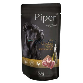 Piper Dog Kapsička Kuracie srdcia a hnedá ryža 150g