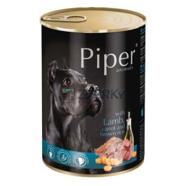 Piper Dog Konzerva Jahňa Mrkva a hneda ryža 400g