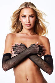 Baci Lingerie Fingerless Fishnet Opera Glove