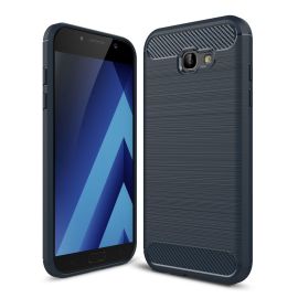 König Design Samsung Galaxy A7 2017 TPU puzdro Carbon Fiber Optic Brushed Protective Cover Blue