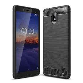 König Design Puzdro Nokia 1 Plus TPU Carbon Fiber Optic Brushed Protective Cover Black