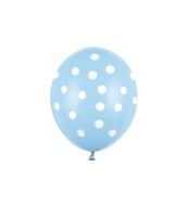 Party Deco Modré balóny s bielymi bodkami - cena, porovnanie