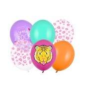 Party Deco Latexové balóniky s motívom tigra - cena, porovnanie