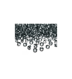 Party Deco Dekoratívne diamanty mini - šedé