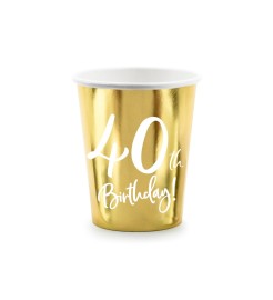 Party Deco Zlaté poháre na 40. narodeniny