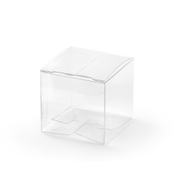 Party Deco Square boxes, transparent,