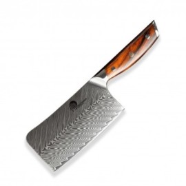 Dellinger Rose-Wood Damascus Cleaver 165 mm