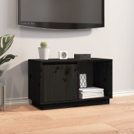 vidaXL TV skrinka čierna 74x35x44 cm masívna borovica - cena, porovnanie