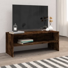 vidaXL TV skrinka dymový dub 100x40x40 cm spracované drevo