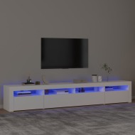 vidaXL TV skrinka s LED svetlami biela 240x35x40 cm - cena, porovnanie