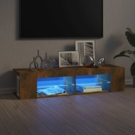 vidaXL TV skrinka s LED svetlami dymový dub 135x39x30 cm - cena, porovnanie