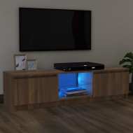 vidaXL TV skrinka s LED svetlami hnedý dub 120x30x35,5 cm - cena, porovnanie