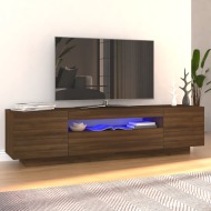 vidaXL TV skrinka s LED svetlami hnedý dub 160x35x40 cm - cena, porovnanie