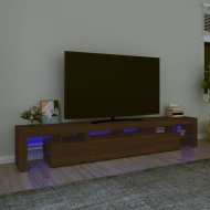 vidaXL TV skrinka s LED svetlami hnedý dub 230x36,5x40 cm - cena, porovnanie