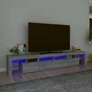 vidaXL TV skrinka s LED svetlami sivá sonoma 230x35x40 cm - cena, porovnanie