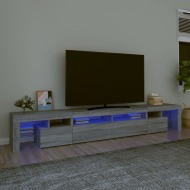 vidaXL TV skrinka s LED svetlami sivá sonoma 260x35x40 cm - cena, porovnanie