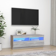 vidaXL TV skrinka s LED svetlami sivý dub sonoma 100x35x40 cm - cena, porovnanie