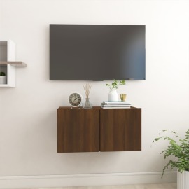 vidaXL Závesná TV skrinka hnedý dub 60x30x30 cm spracované drevo