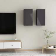vidaXL TV skrinky 2 ks lesklé sivé 30,5x30x60 cm drevotrieska - cena, porovnanie