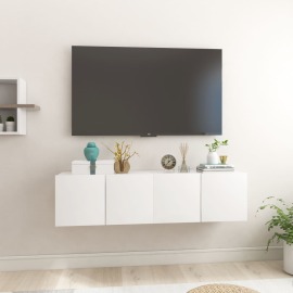 vidaXL Závesné TV skrinky 2 ks vysoký lesk biele 60x30x30 cm