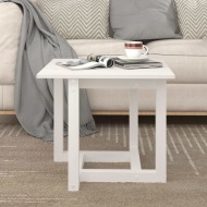 vidaXL Konferenčný stolík biely 50x50x45 cm borovicový masív - cena, porovnanie