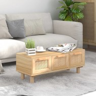 vidaXL Konferenčný stolík hnedý 80x40x30 cm spracov. drevo a borovica - cena, porovnanie