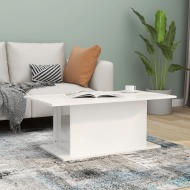 vidaXL Konferenčný stolík lesklý biely 102x55,5x40 cm drevotrieska - cena, porovnanie