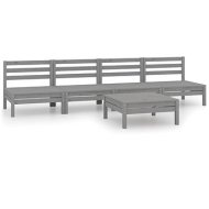 Shumee  5-dielna záhradná sedacia súprava sivá masívna borovica, 3082489 - cena, porovnanie
