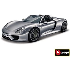 Bburago 1:24 Porsche 918 Spyder Metallic šedá 18-21076