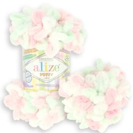 Alizé Priadza Puffy Color 6052 ružovo mentolová 100 g 9 m