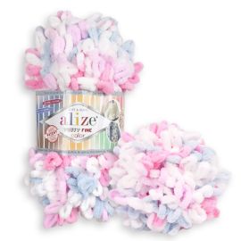 Alizé Puffy Fine Color 5945 ružovo sivá 100 g 14 m