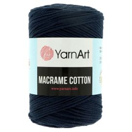 YarnArt Macrame Cotton modro čierna, 250 g, 225 m