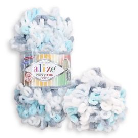 Alizé Puffy Fine Color 5939 mentolovo sivá 100 g 14 m