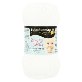 Schachenmayr Baby Smiles Cotton Bamboo 01001 biela 50 g 156 m