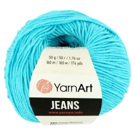 YarnArt Priadza Jeans azúrová 33, 50 g, 160 m