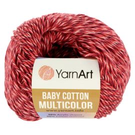 YarnArt Baby Cotton Multicolor 5209 bordovo červená 50g 165m