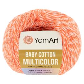 YarnArt Baby Cotton Multicolor 5216 neónová oranžová 50g 165m