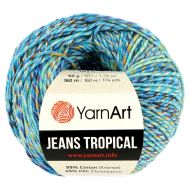 YarnArt Jeans Tropical modro žltá 50 g, 160 m 614 - cena, porovnanie