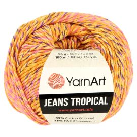 YarnArt Jeans Tropical oranžová 50 g, 160 m 617