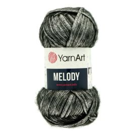 YarnArt Melody 887 čierno strieborná 100g 230m