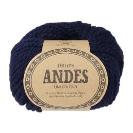 Drops Andes 6990 modro čierna 100 g, 90 m 17037