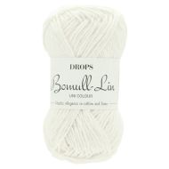 Drops Bomull Lin 01 biela 50g 85m - cena, porovnanie